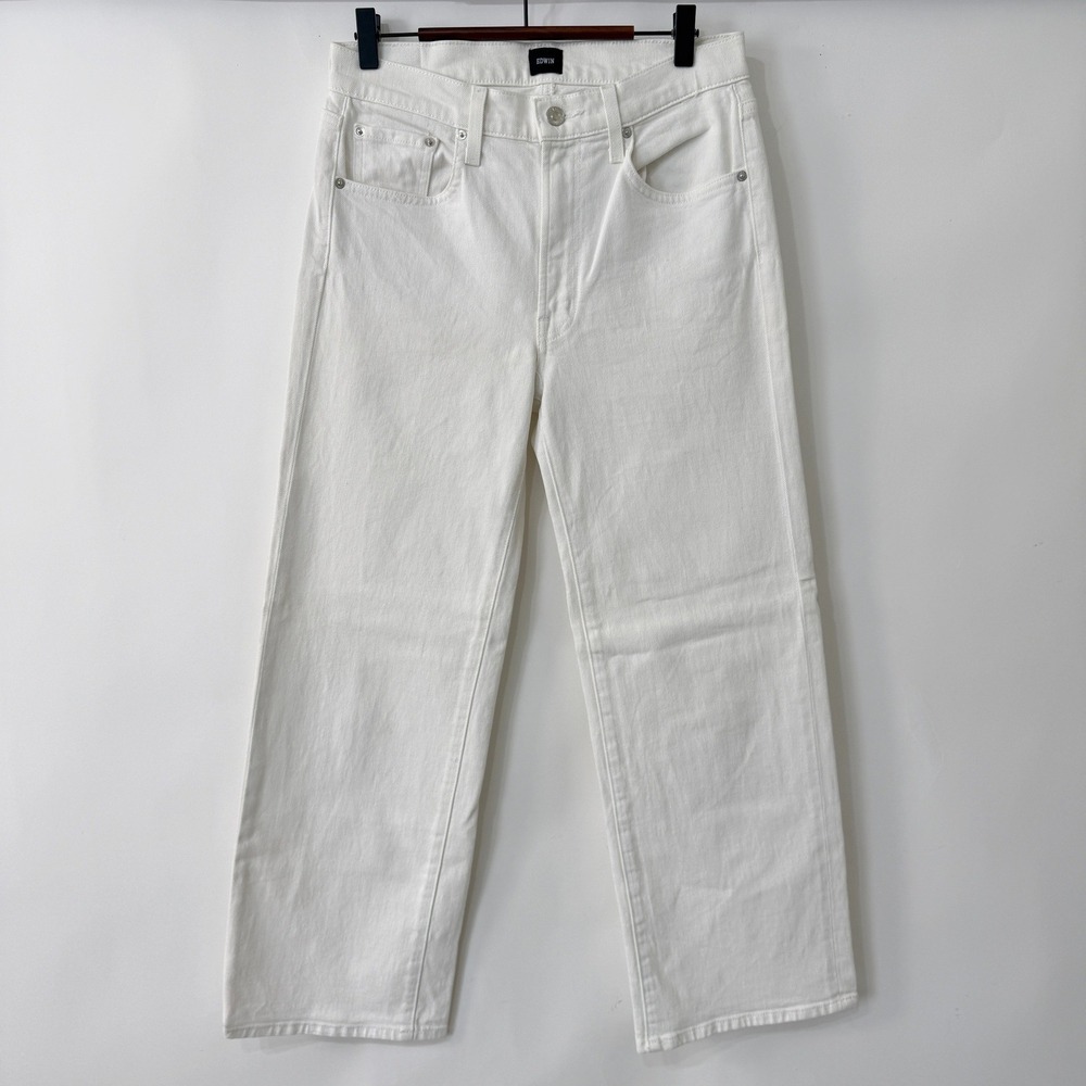 Edwin Marli Ankle Jeans‎ Womens 27 Eggshell White Straight Leg Organic Cotton